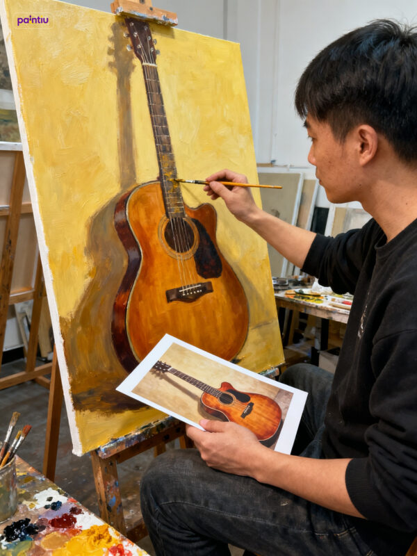 Custom Hand Painting Guitars