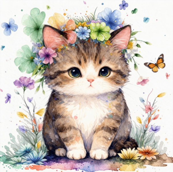 Cute Cat Diamond Art Painting Kits for Adults DP05