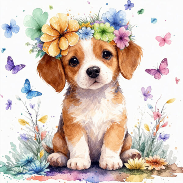Cute Dog Diamond Art Painting Kits for Adults DP04
