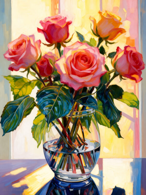 Rose Flowers Diamond Art Painting Kits for Adults-DP11