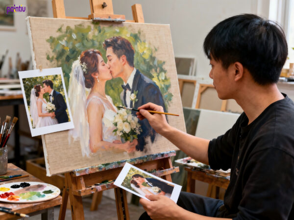 Custom Hand  Oil Painting Wedding Gift