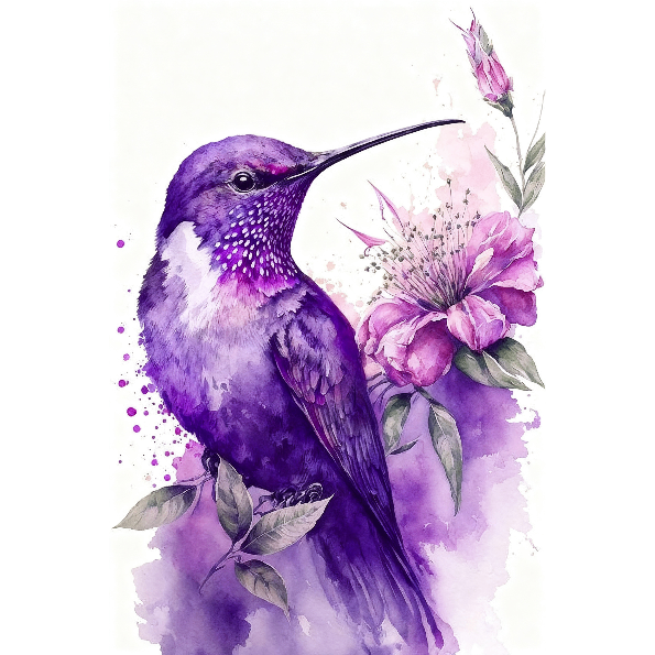 Hummingbird Flowers Diamond Art Painting Kits for Adults-DP017