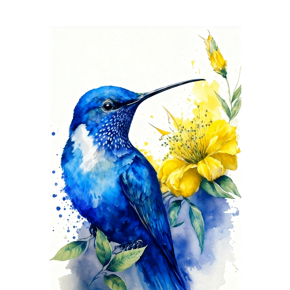 Hummingbird Flowers Diamond Art Painting Kits for Adults-DP018