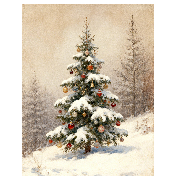 Sparkling Christmas Tree Diamond Art Painting Kit - Full Drill DIY Holiday Decor -DP030