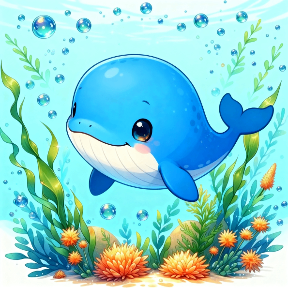 Cute Dolphin Diamond Art Painting Kits for Kids DP043