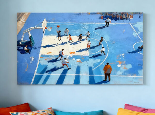 Hand Oil Painting Basketball Course HP-BC01