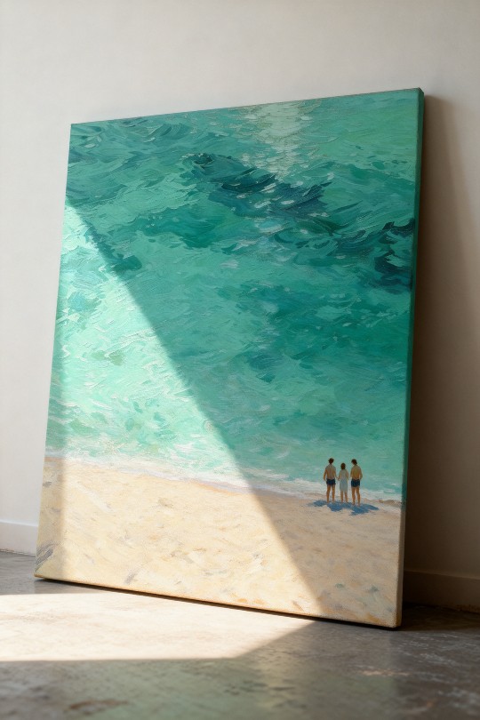 Hand Oil Painting Abtract Beach Oil Painting HP-GP01