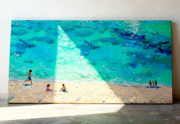 Hand Painted Abstract Beach Oil Painting HP-HGP04