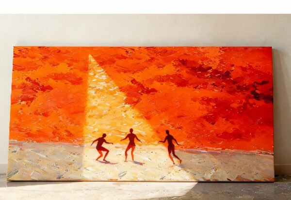 Hand Painted Dance on Beach Oil Painting HP-HGP07