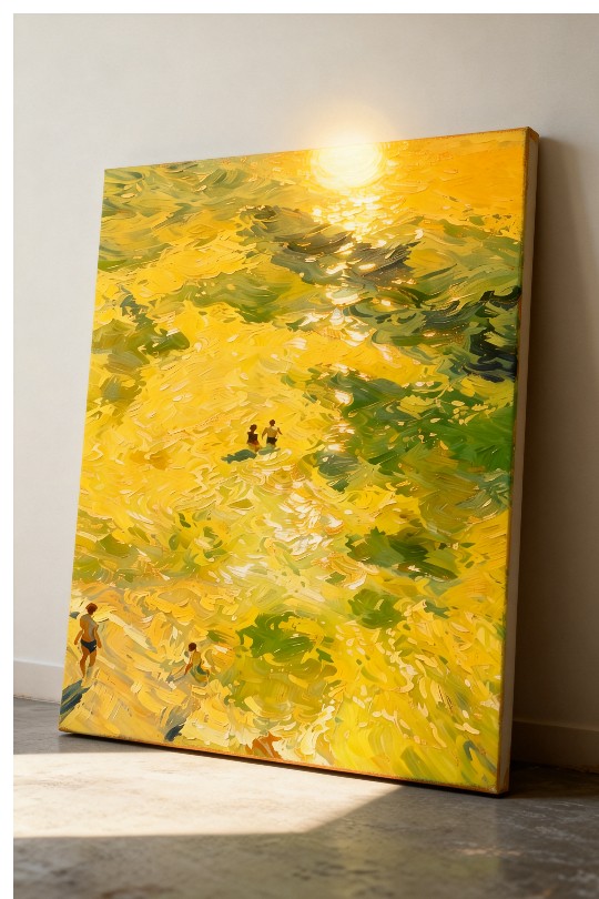 Hand Oil Painting Abtract Beach Oil Painting HP-YP01