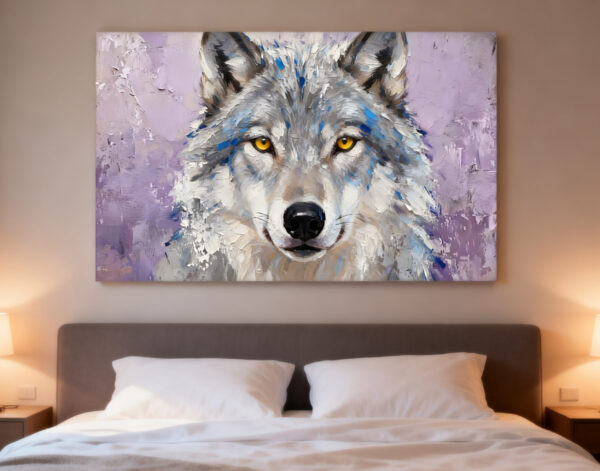 Hand Painted Wolf Oil Painting PTAB37