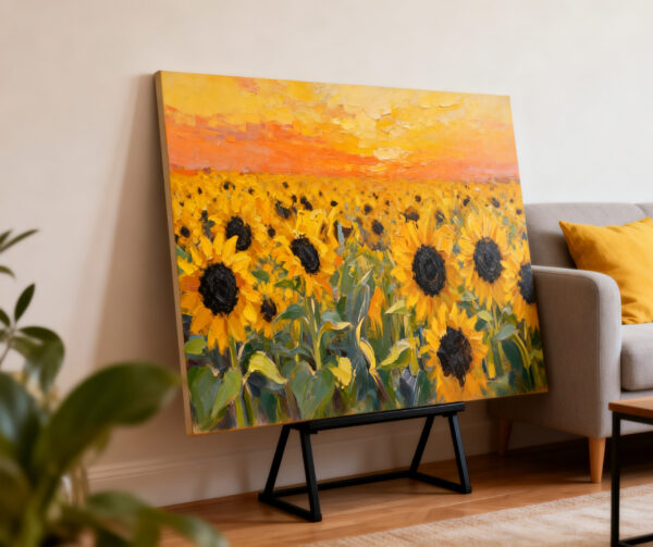 Hand Painted Sunflowers Oil Painting PTAB40