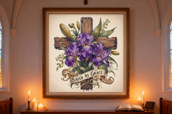 Purple Iris Flower Diamond Art Painting Kits PA0142