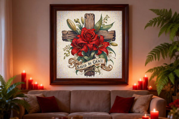 Red Lilies Flowers Diamond Art Painting Kits PA0143