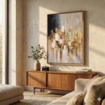 Custom 3D Abstract Painting From Photo living room