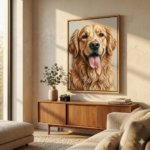 Custom 3D Pet Painting from Photo bedroom