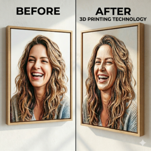 Turn Your Photo Into a Stunning 3D Textured Artwork before after