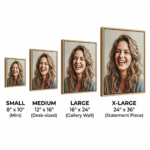 Turn Your Photo Into a Stunning 3D Textured Artwork size guide