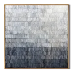 Silent Echo – Wabi-Sabi Monochromatic Gradient Abstract Minimalist Linear Texture Hallway Art