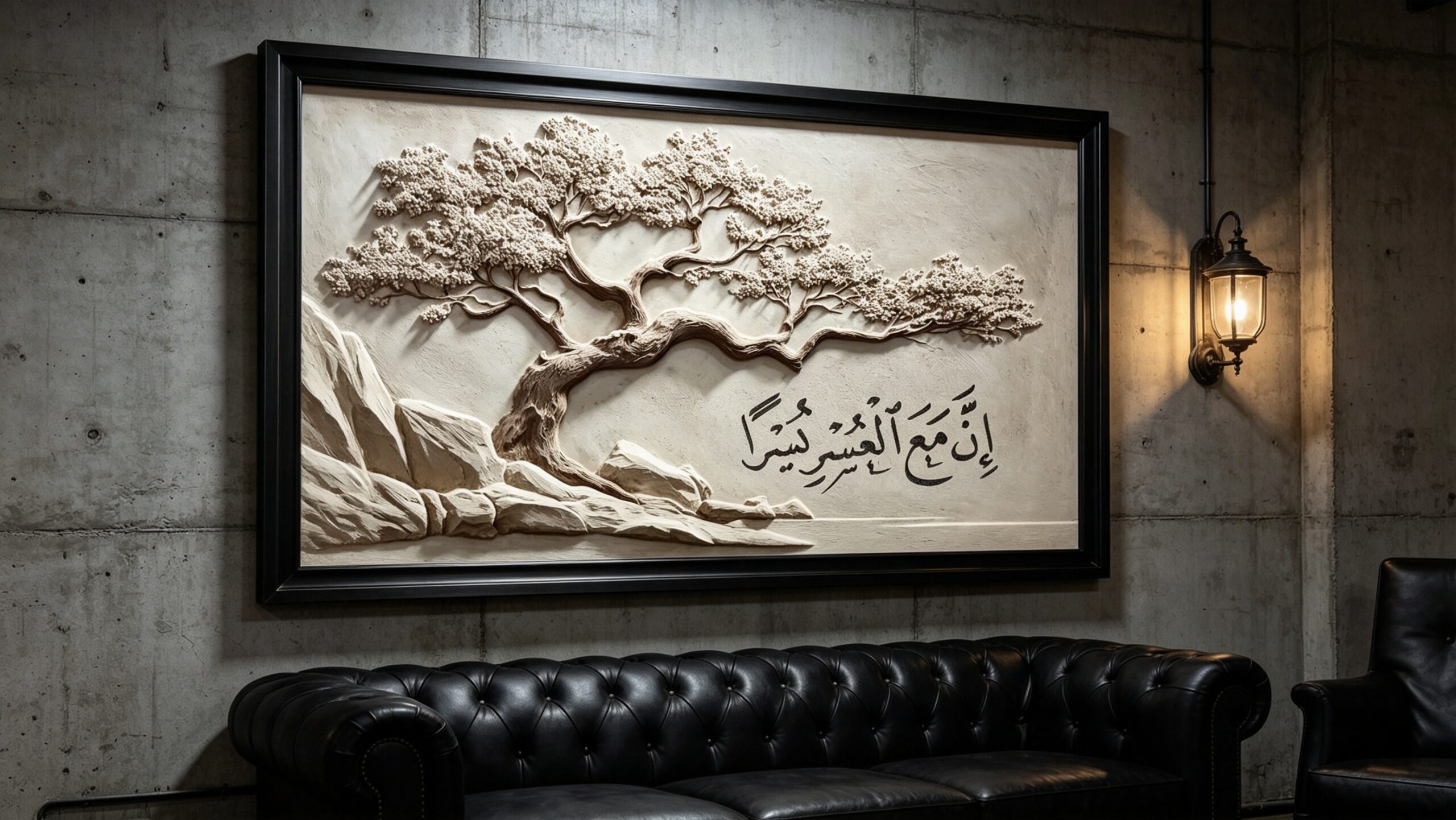 3D Islamic wall art Arabic calligraphy textured home decor