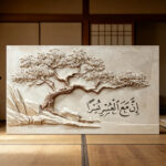 3D Islamic wall art Arabic calligraphy textured home decor