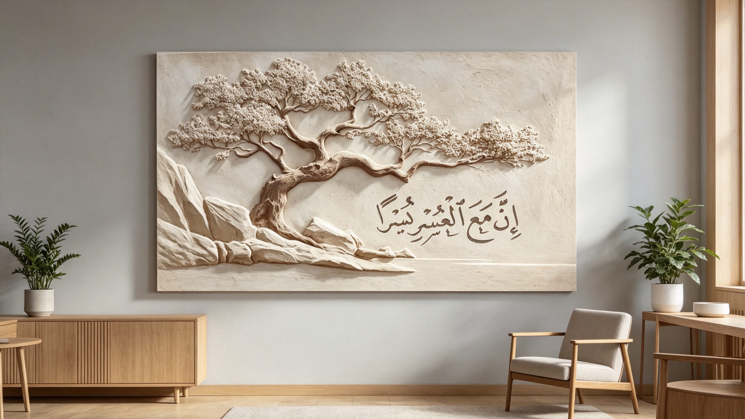 3D Islamic wall art Arabic calligraphy textured home decor