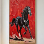 3d-printed-running-black-horse-canvas-wall-art