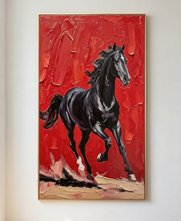 3d-printed-running-black-horse-canvas-wall-art
