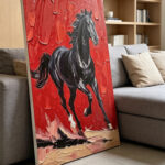 3d-printed-running-black-horse-canvas-wall-art