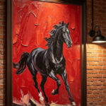 3d-printed-running-black-horse-canvas-wall-art