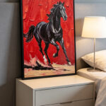 3d-printed-running-black-horse-canvas-wall-art