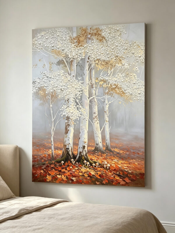 3d-textured-autumn-birch-forest-canvas-wall-art