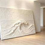 3d-textured-monochromatic-white-ocean-wave-wall-art