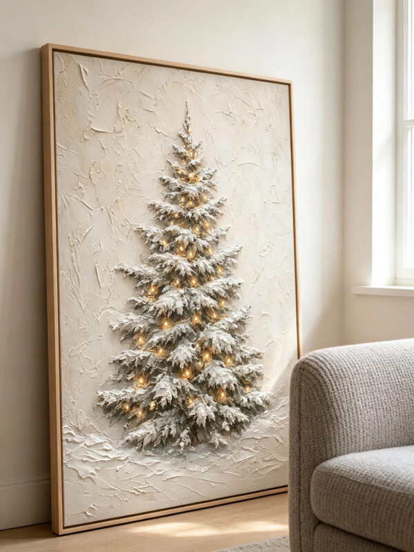 3d-textured-snowy-christmas-tree-canvas-wall-art