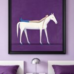 3d-textured-surrealist-girl-white-horse-canvas-wall-art