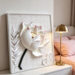 3d-white-lotus-relief-wall-art