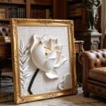 3d-white-lotus-relief-wall-art
