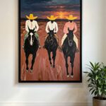 vertical-western-cowboy-sunset-desert-3d-textured-canvas-wall-art