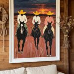 vertical-western-cowboy-sunset-desert-3d-textured-canvas-wall-art