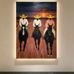 vertical-western-cowboy-sunset-desert-3d-textured-canvas-wall-art