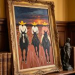 vertical-western-cowboy-sunset-desert-3d-textured-canvas-wall-art