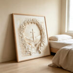 3D Textured Cross Wall Art