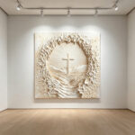 3D Textured Cross Wall Art