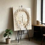 3D Textured Cross Wall Art