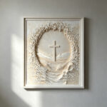 3D Textured Cross Wall Art
