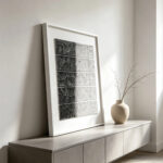 Black and White 3D Textured Abstract Wall Art