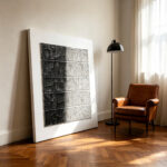Black and White 3D Textured Abstract Wall Art