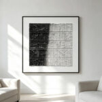 Black and White 3D Textured Abstract Wall Art