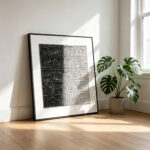 Black and White 3D Textured Abstract Wall Art