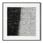 Black and White 3D Textured Abstract Wall Art